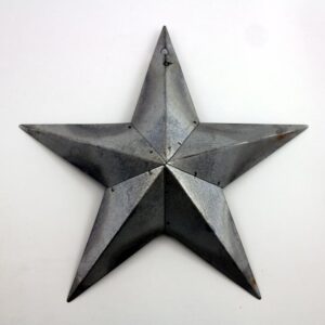 Galvanized Star Wall Decor - 10cm